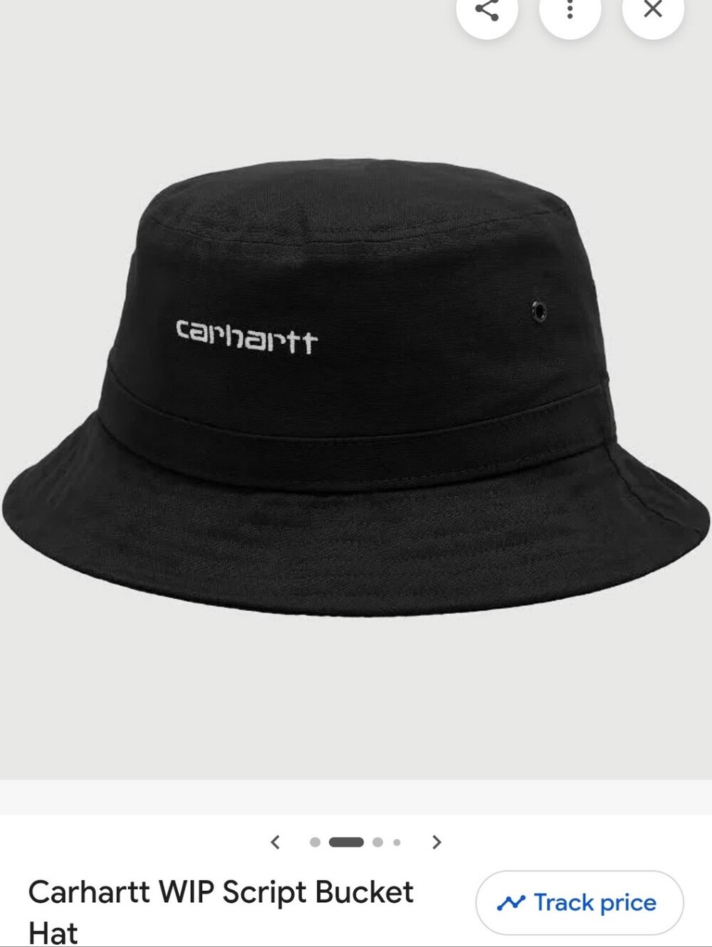 Carhartt Black Bucket Hat with Script Logo small
